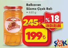 BALPARMAK BALKOVAN SÜZME ÇİÇEK BALI 460 G